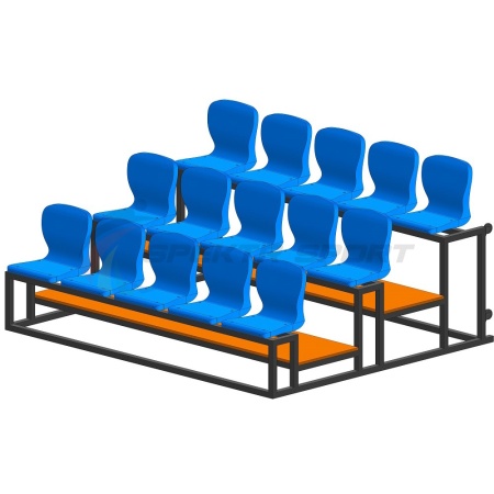 Купить Трибуна мобильная 3 ряда сиденья пластиковые на 15 мест в Электростали 
